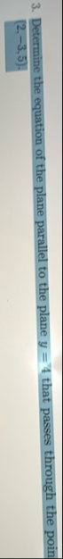 Determine the equation of the plane parallel to
