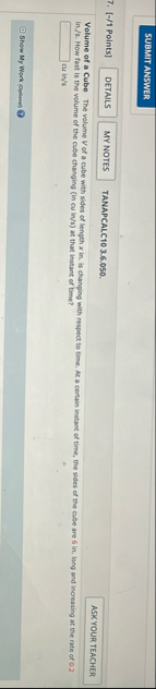 [ - / 1 Points ] TANAPCALC 1 0 3 . 6 . 0 5 0 .