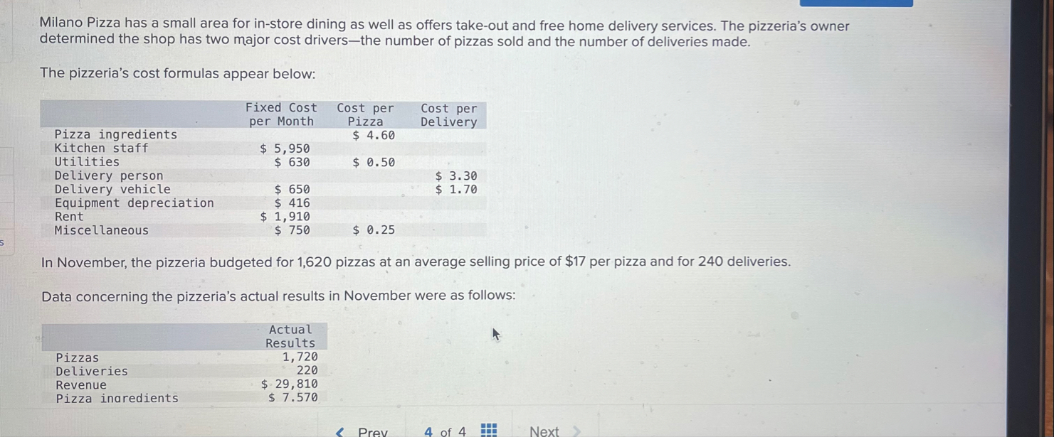 Required: 1 . Complete the flexible budget