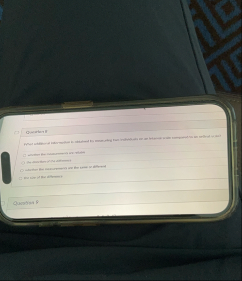 Question 8 What additional information is