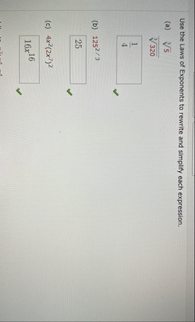 Use the Laws of Exponents to rewrite and simplify