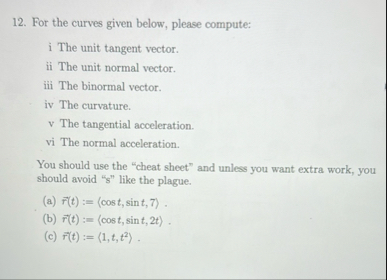 JUST " C " PLEASE! For the curves given below,