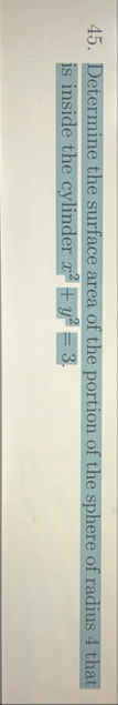 Determine the surface area of the portion of the