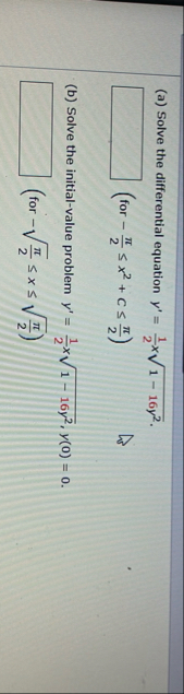 ( a ) Solve the differential equation y ' = 1 2 1
