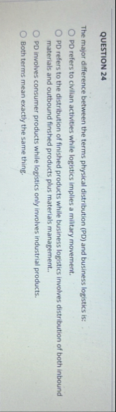 QUESTION 2 4 The major difference between the