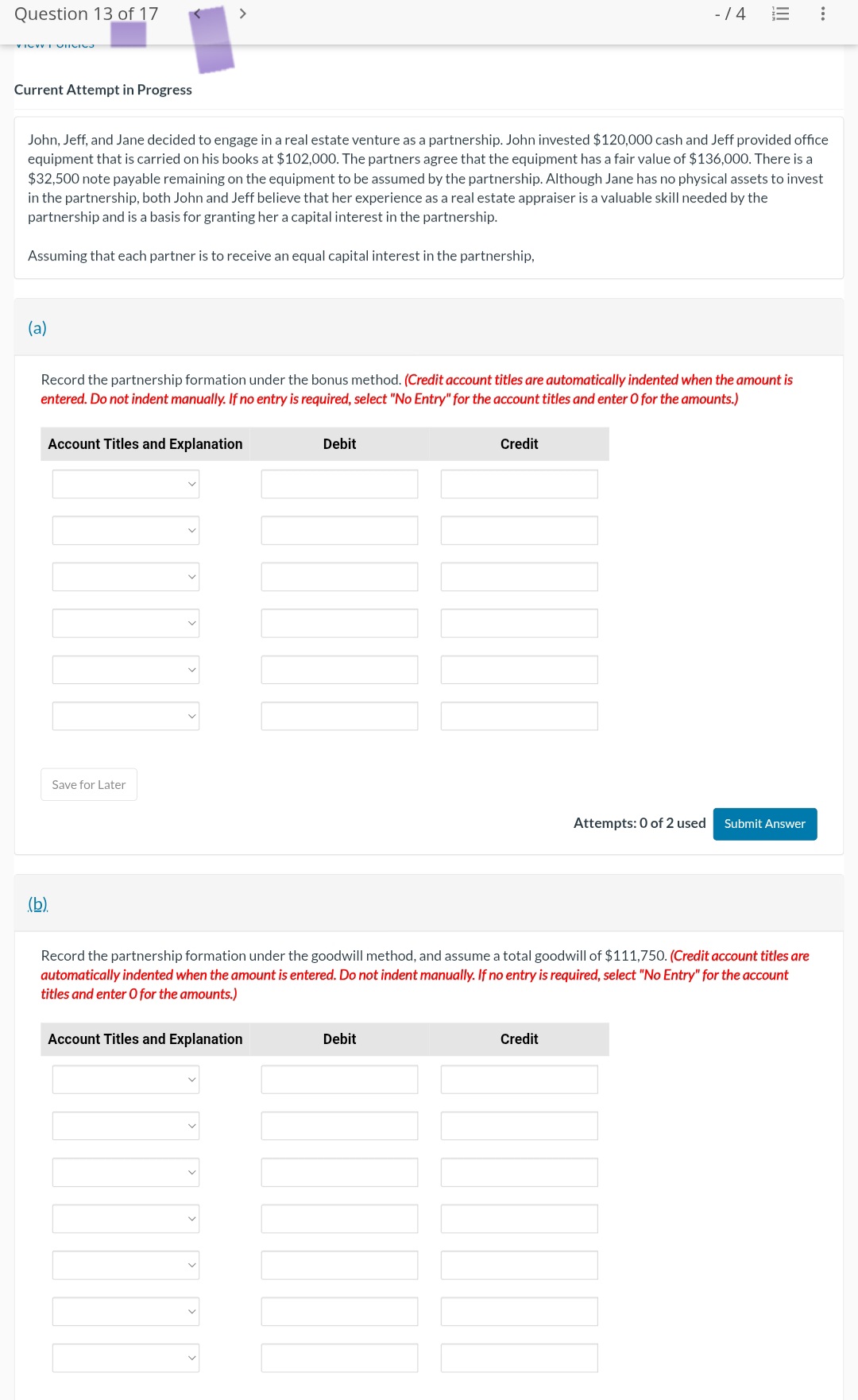 Current Attempt in Progress John, Jeff, and Jane