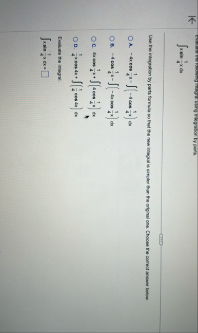 Evaluate the rollowing integral using integration