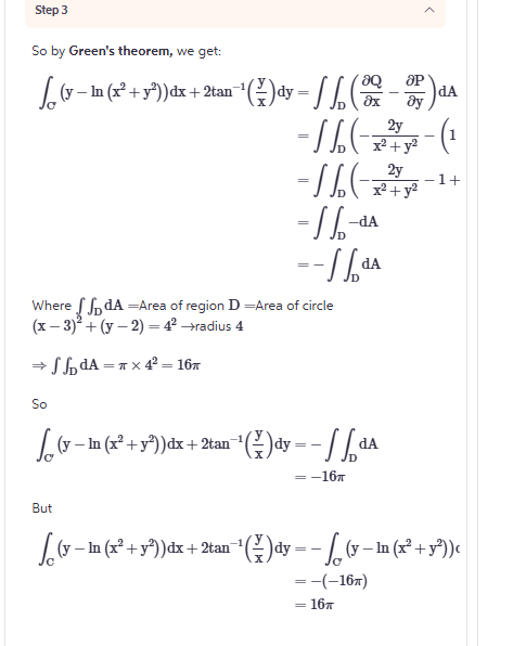 Evaluate C F * d r using Green's Theorem. F ( x ,
