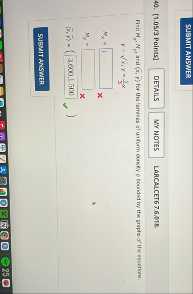 [ 1 . 0 5 / 3 Points ] LARCALCET 6 7 . 6 . 0 1 8