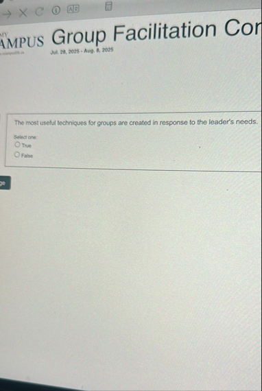 ( i ) ampus Group Facilitation Cor Jul. 2 8 , 2 0
