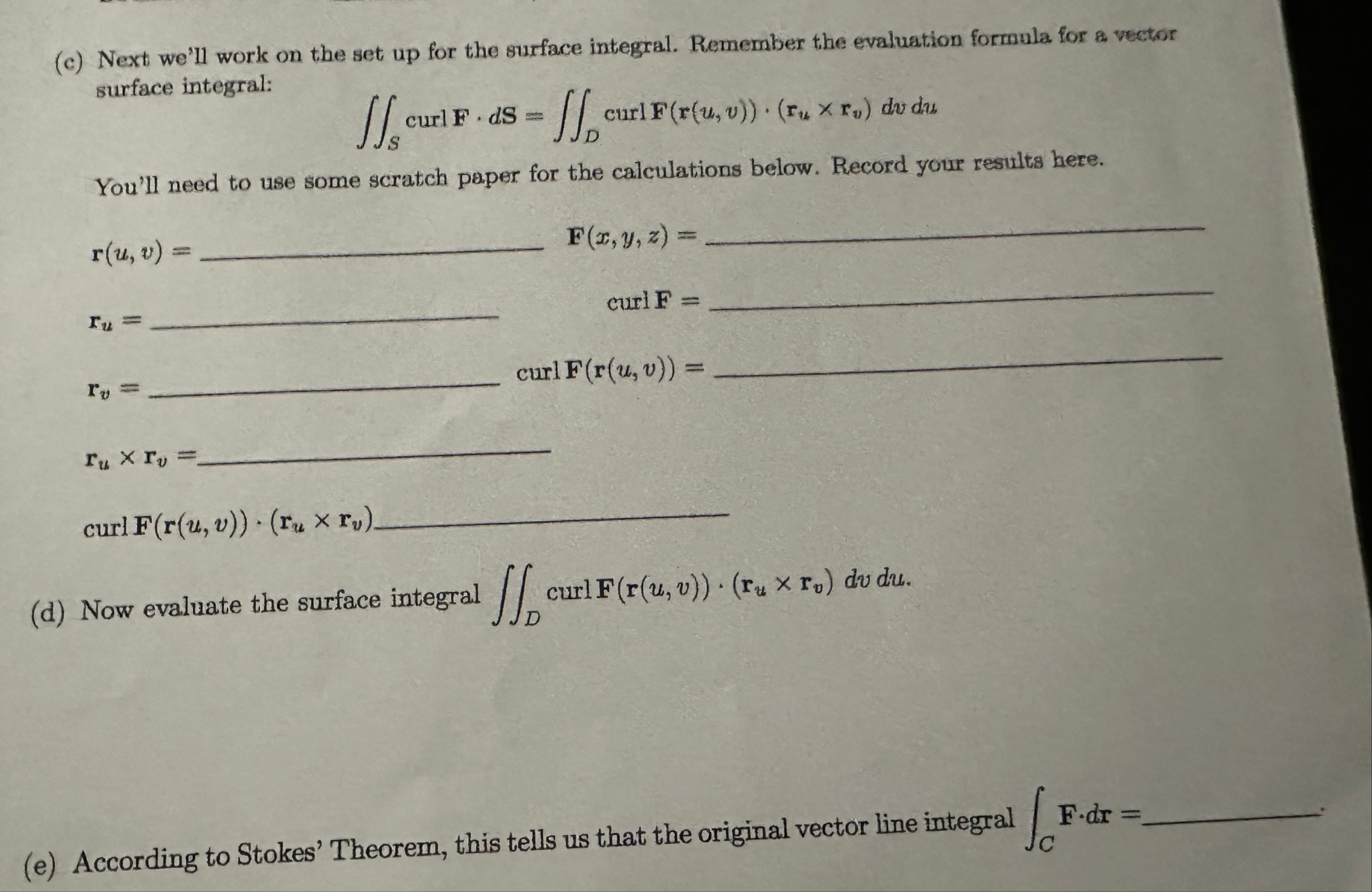 ( c ) Next we'll work on the set up for the