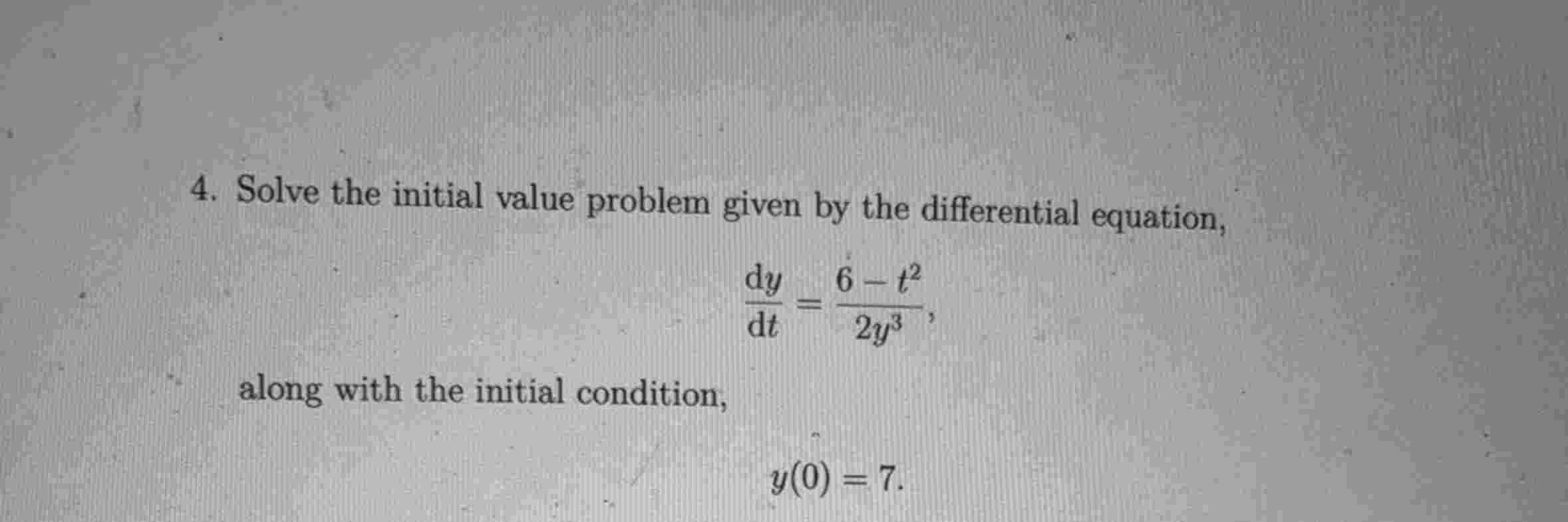 Solve the initial value problem given b y the