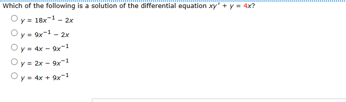 Which o f the following i s a solution o f the