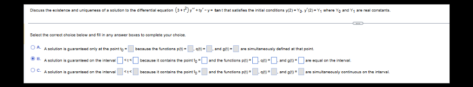 Discuss the existence and uniqueness o f a