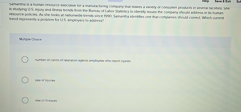 Help Save & Exit Sul Samantha is a human resource