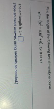 Find the length of the following two -