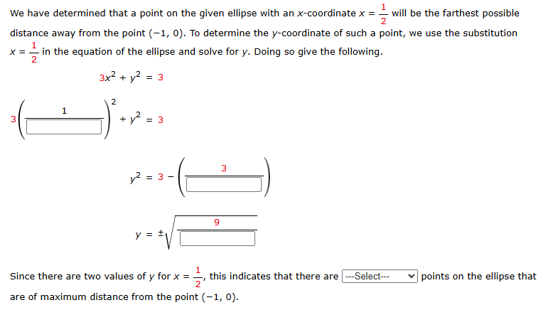 W e have determined that a point o n the given