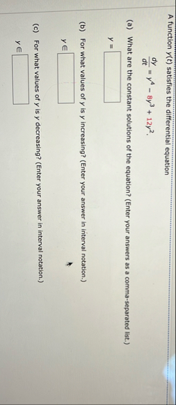 A function ( t ) satisfies the differential