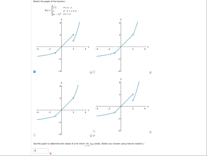 Sketch the graph of the function. f ( x ) = { x 2