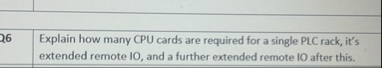 Explain how many CPU cards are required for a