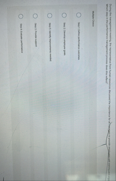 During the management meeting, the representative