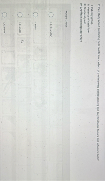 In their study about predicting beta