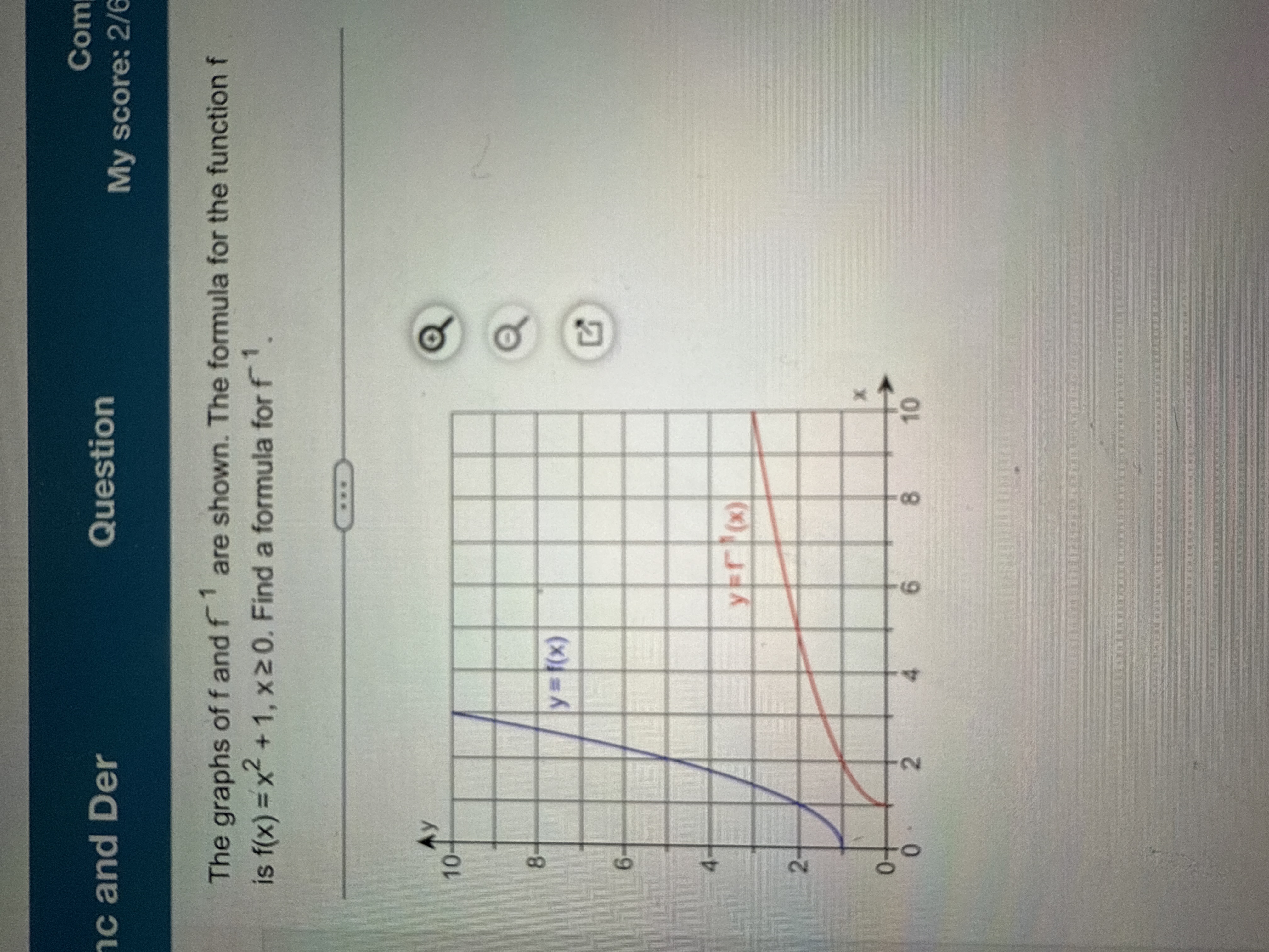 1 c and Der Question Com M y score: 2 6 The