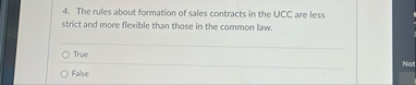 The rules about formation of sales contracts in