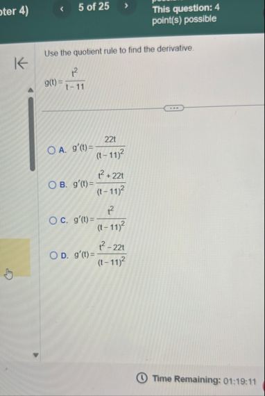 ter 4 ) 5 of 2 5 This question: 4 point ( s )