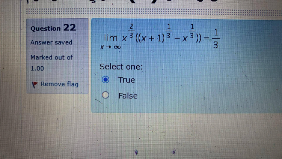 Question 2 2 Answer saved Marked out of 1 . 0 0