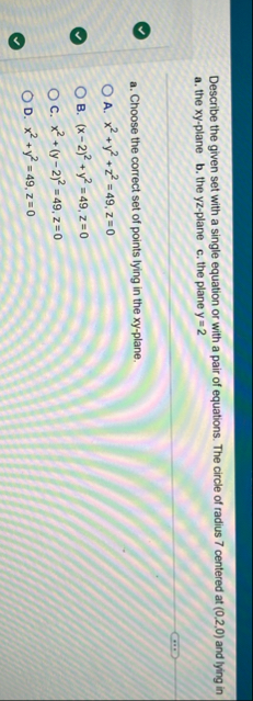 Describe the given set with a single equation or