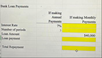 \ table [ [ , If making Annual Payments,If making