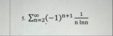 n = 2 ( - 1 ) n 1 1 n l n n