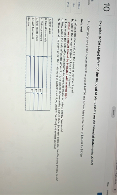 1 0 Melp Exercise 8 - 1 2 A ( Algo ) Effect of