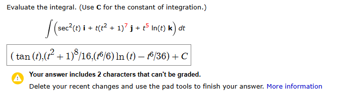 Evaluate the integral. ( U s e C for the constant