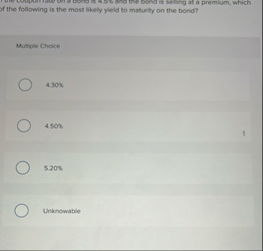 the couponnate on d ond is 4 . 5 % and the bond