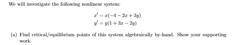 W e will investigate the following nonlinear
