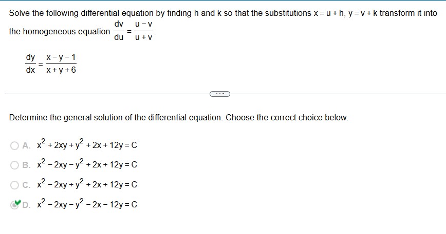 Determine the general solution o f the