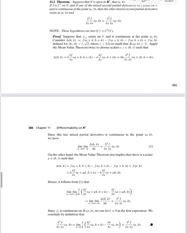 1 1 . 2 Theorem. Suppose that V is open in R 2 ,