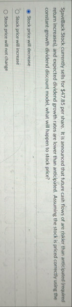 S aveBack Stock currently sells for $ 4 7 . 8 5