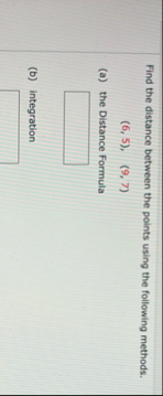 Find the distance between the points using the