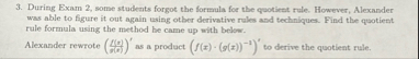 During Exam 2 , some students forgot the formula
