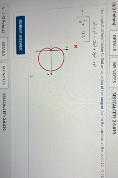 [ 0 / 3 Points ] SESSCALCET 1 2 . 6 . 0 1 9 . Use