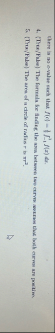 there is no c - value such that f ( c ) = 1 2 - 1