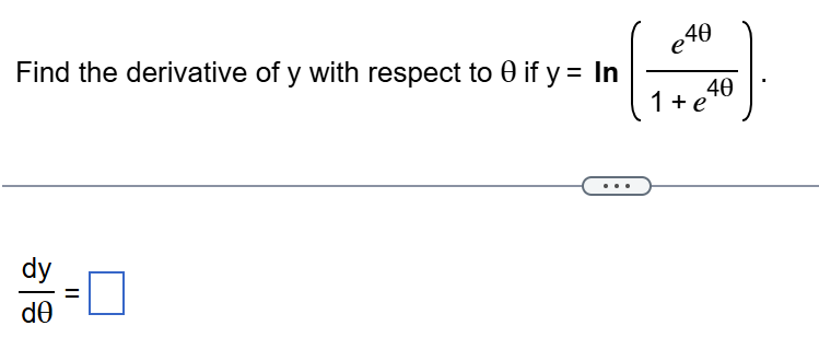 Find the derivative o f y with respect t o i f y