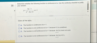 Determine whether the following function is