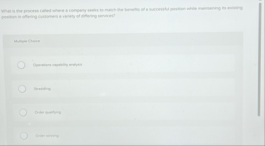 What is the process called where a company seeks