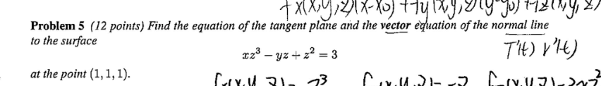 Problem 5 ( 1 2 points ) Find the equation o f
