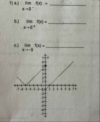 a . ) lim x 0 - f ( x ) = b . ) lim x 0 f ( x ) =