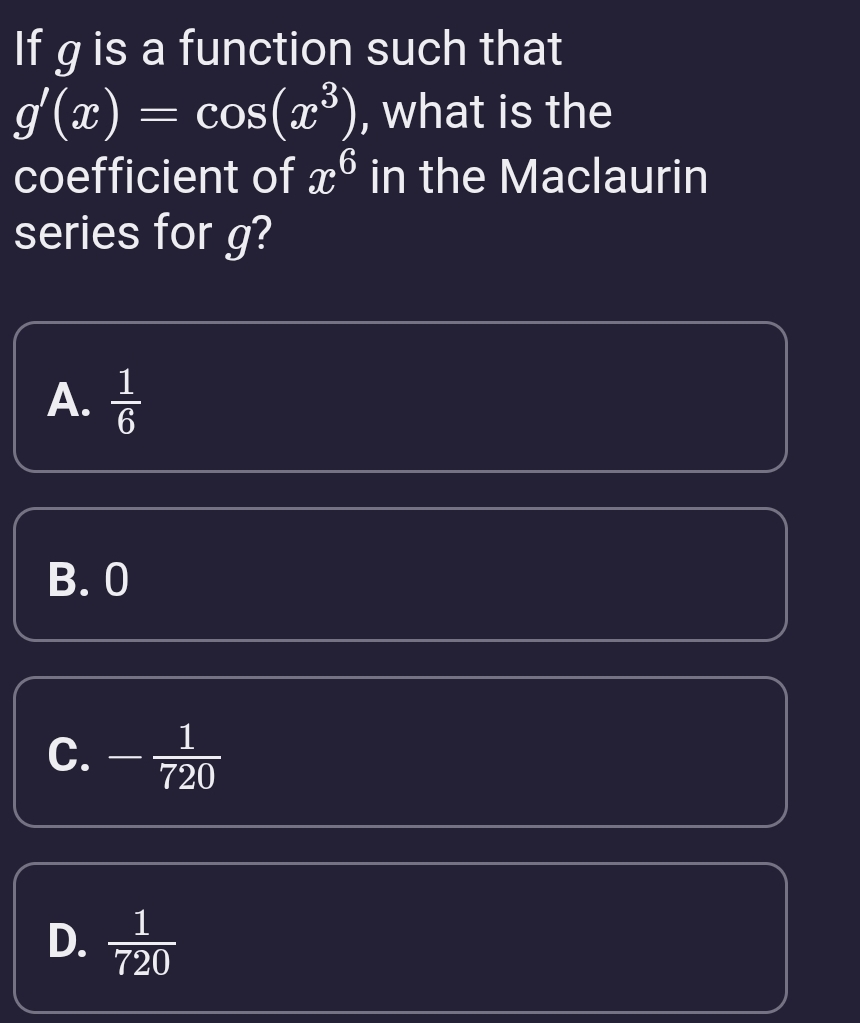 If g is a function such that g ' ( x ) = c o s (